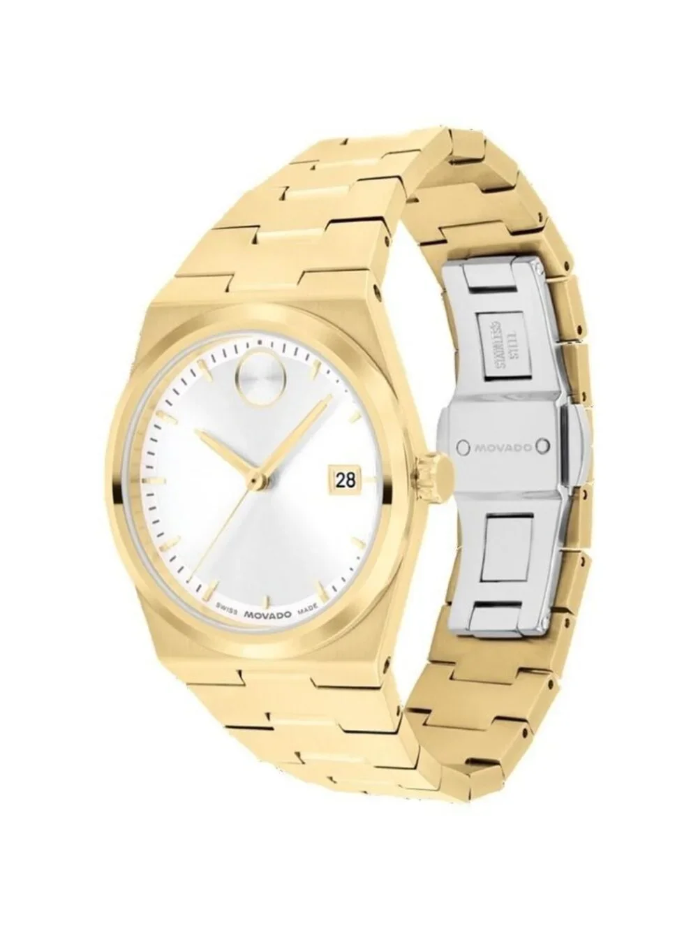 NWT Movado Bold Quest Quartz White Dial Ladies Watch